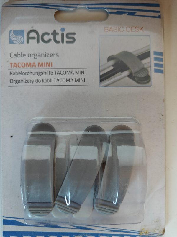 Harmaa kaapelikiinnike 3kpl - Actis